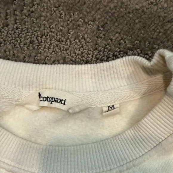 cotopaxi Cream Crewneck Sweatshirt with Mountain Rainbow Graphic - Picture 4 of 4